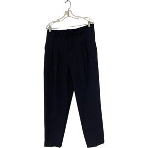 Zara Womens Trousers Pants Size EU 44 US 12 Navy Blue Straight Leg 7290/040 NWT